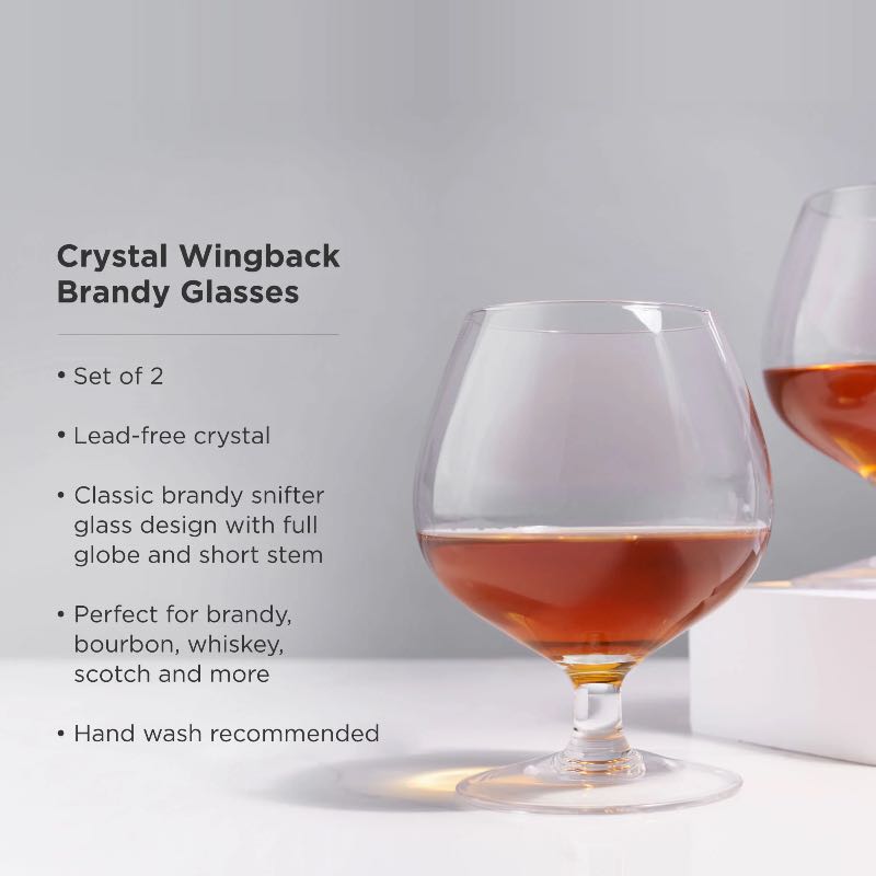 Wingback Brandy Glasses