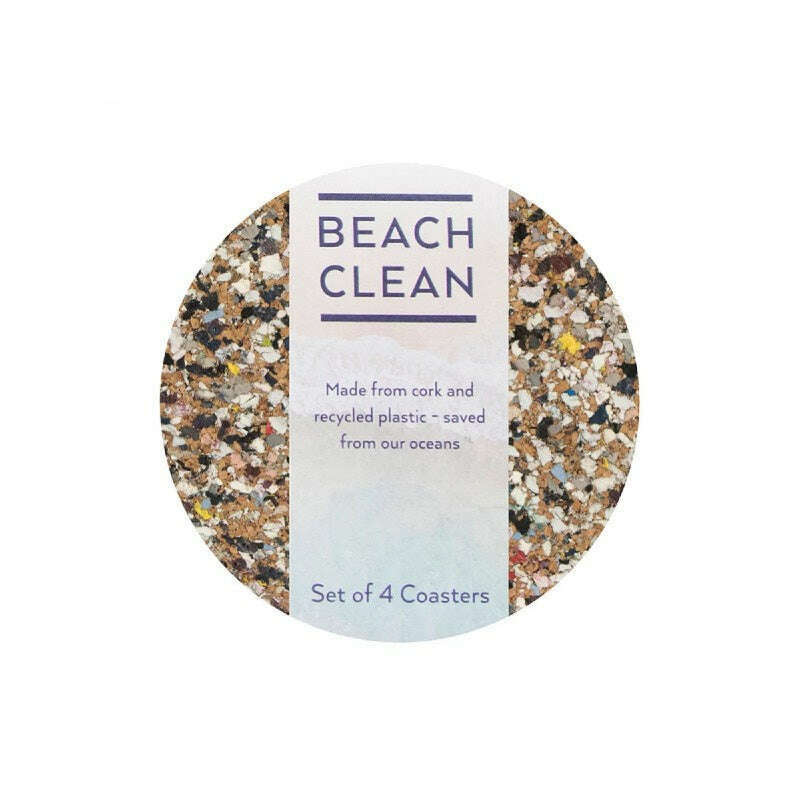 Beach Clean Round Coasters Set of 4