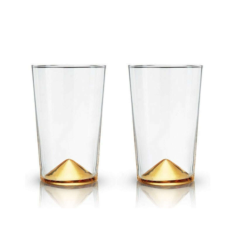 Belmont Gold Pointed Cocktail Tumblers