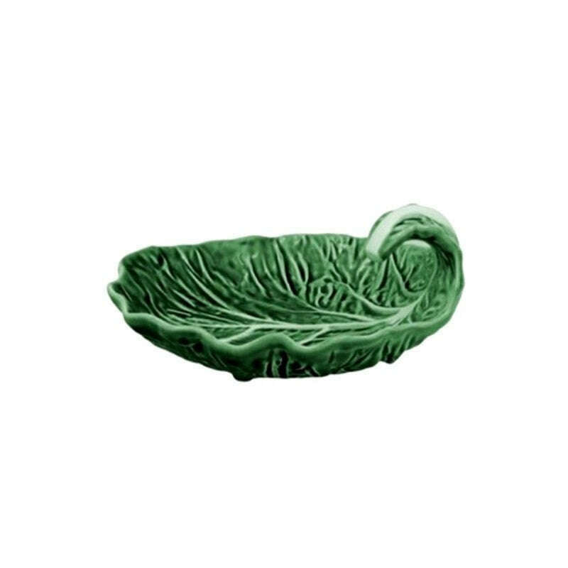 Cabbage Leaf Plate with Curvature 18.5cm Natural