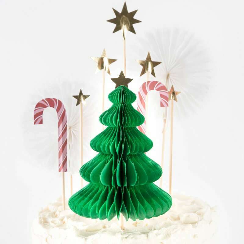 Christmas Honeycomb Cake Topper Set