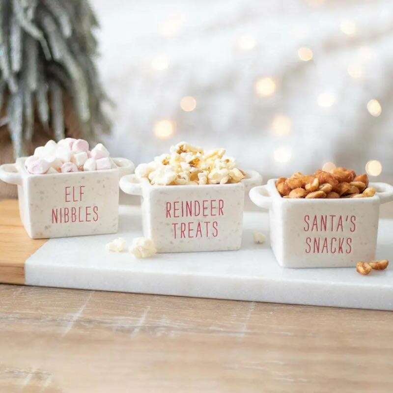 Christmas Snack Bowls Set of 3