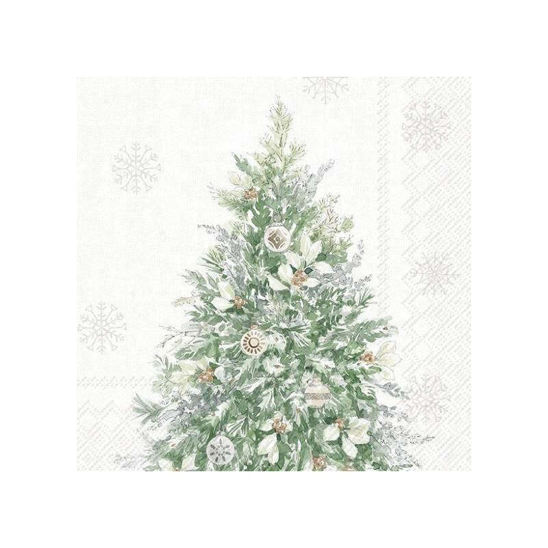 Cocktail Paper Napkins Simple Season Tree Cream