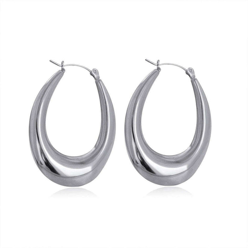 Delta Hoop Earrings Stainless Steel