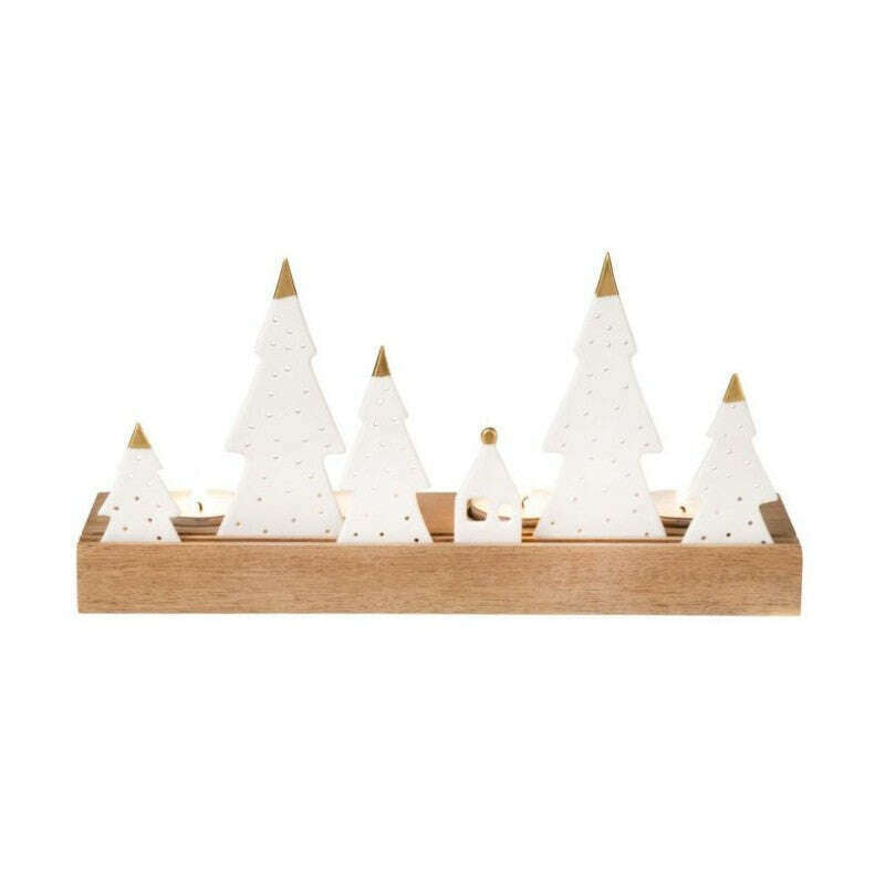 Fir Tree Tealight Holder Set