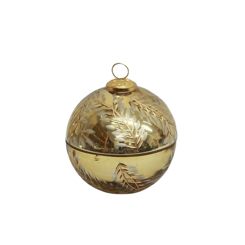 Gold Etched Bauble Candle Large