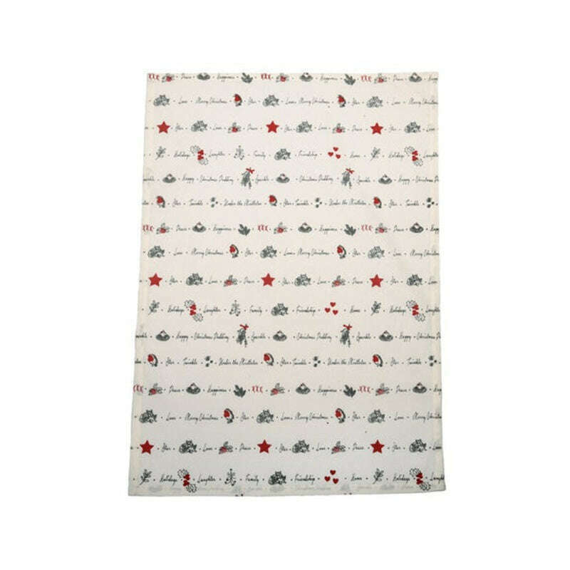 Gratitude Christmas Tea Towel