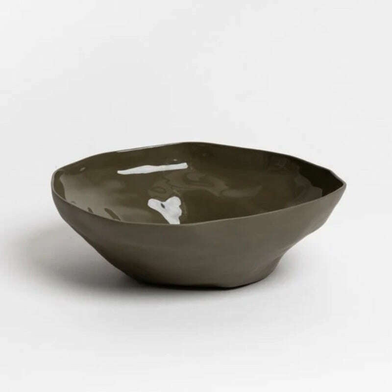 Haan Serving Bowl Large Olive Green