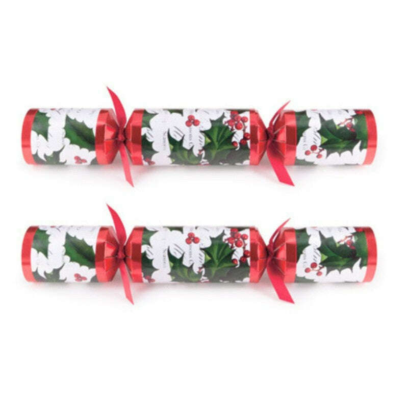 Holly Berry Christmas Crackers 12 Pack