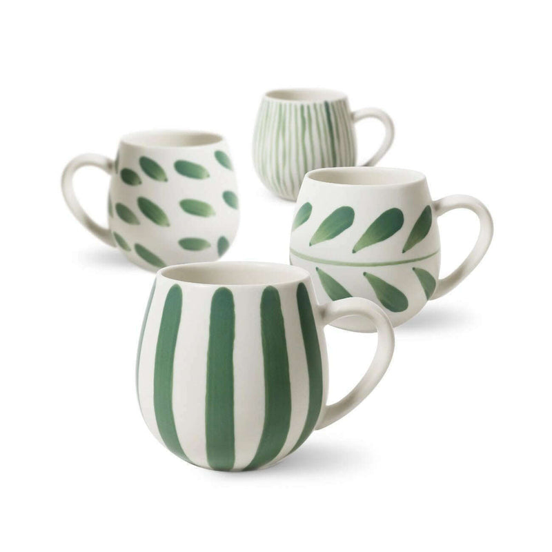 Hug Me Mugs Olive Brush Set of 4