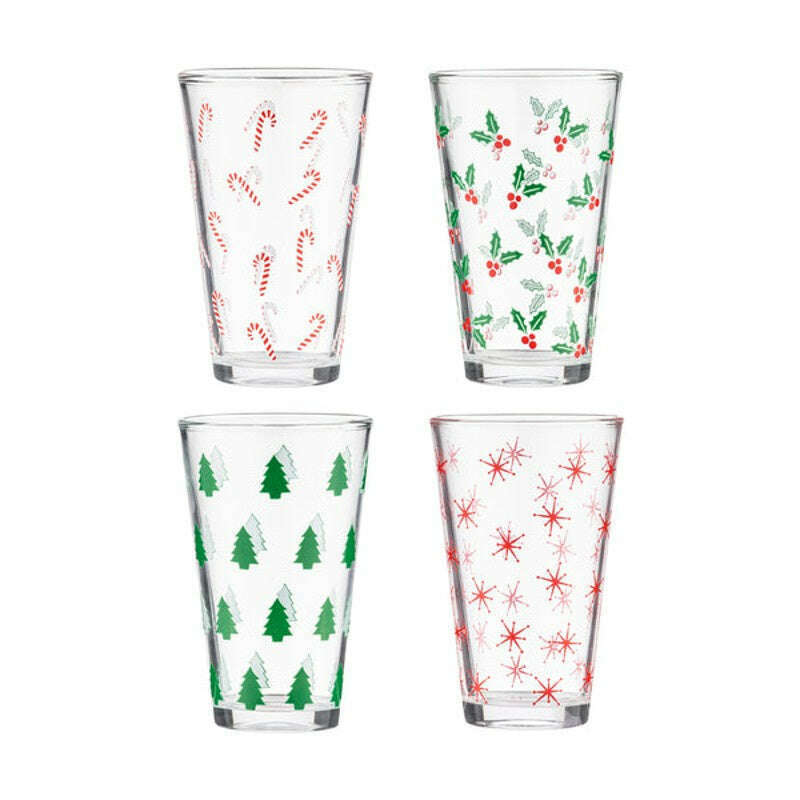 Jingle Hi-Ball Tumblers 4 Pack