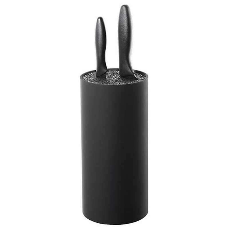 Knife Block Round Black 22cm