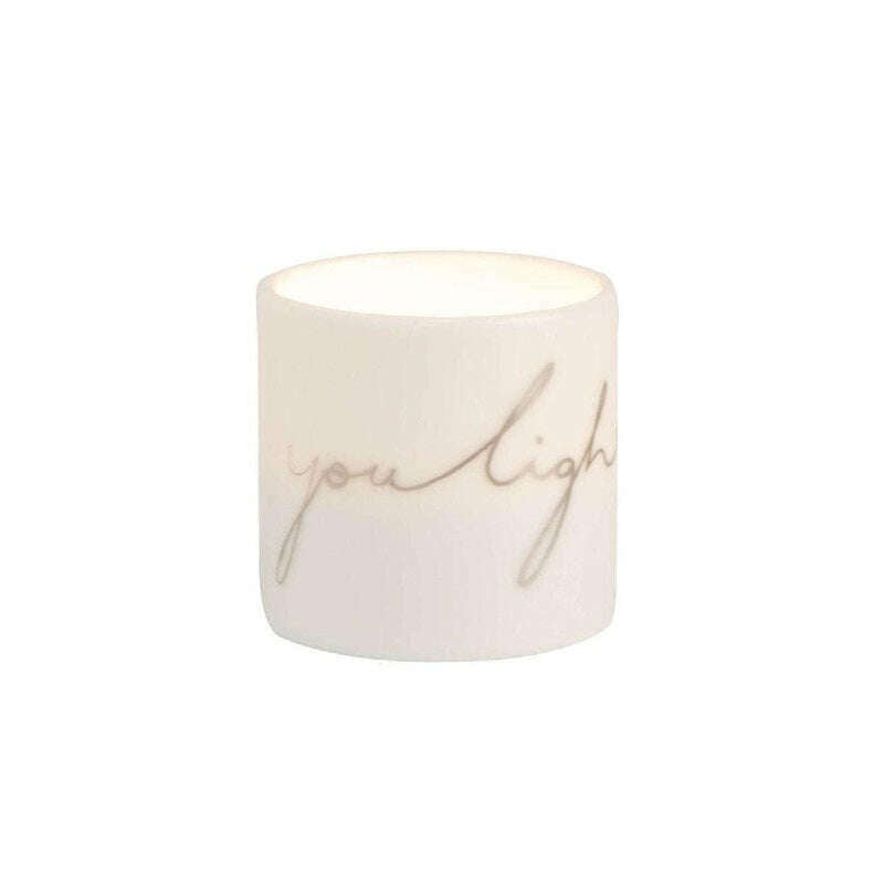 Light Up Porcelain Candle Holder