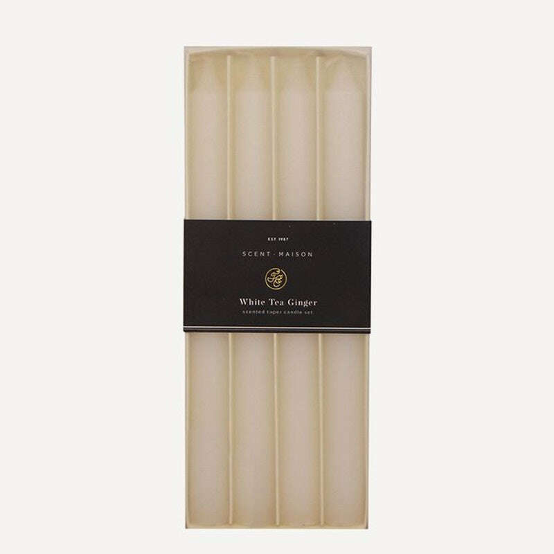 Taper Candle Maison 4 Pack White Tea Ginger