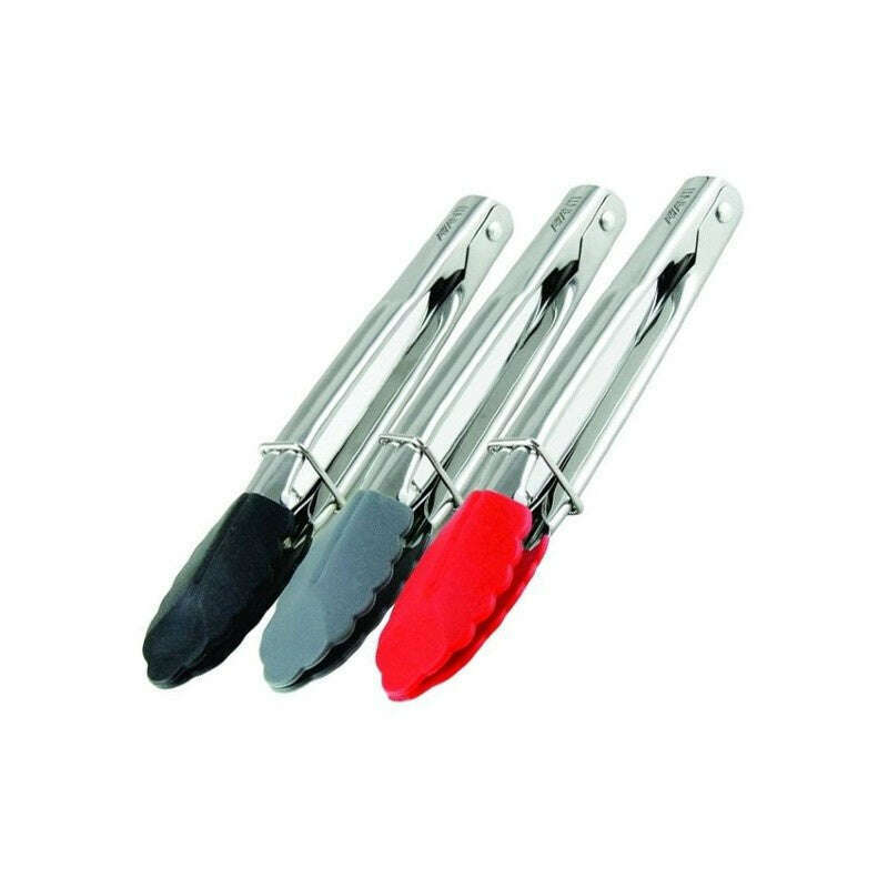 Mini Tongs with Silicone Tip 18cm