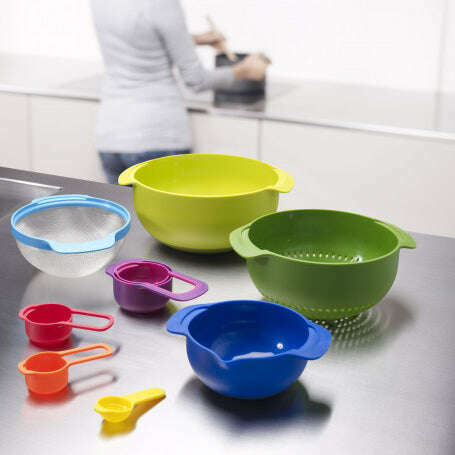 Nest Plus 9 Piece Multi Colour Mixing Bowls