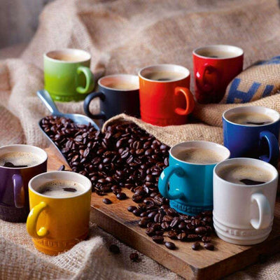 Rainbow Set of 6 Espresso Mugs Brights