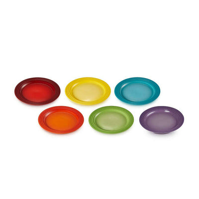 Rainbow Set of 6 Side Plates