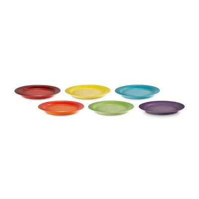 Rainbow Set of 6 Side Plates