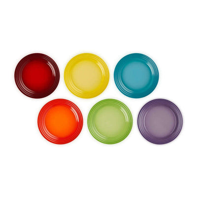 Rainbow Set of 6 Side Plates