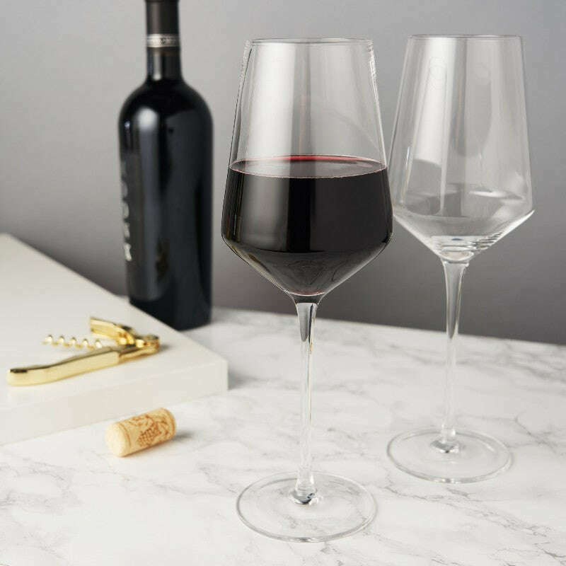 Raye Crystal Bordeaux Glasses Set of 2