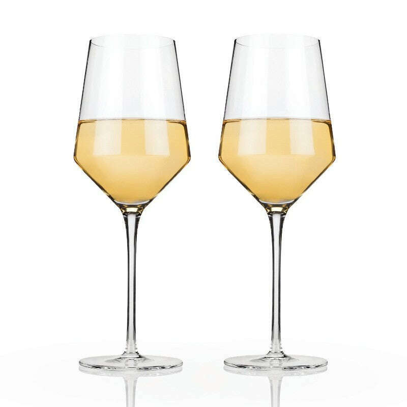 Raye Angled Crystal Chardonnay Glasses Set of 2