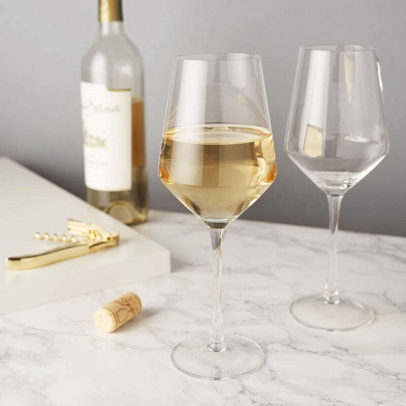 Raye Angled Crystal Chardonnay Glasses Set of 2