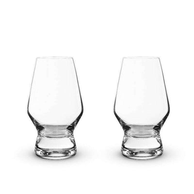 Raye Footed Crystal Scotch Glasses Set of 2