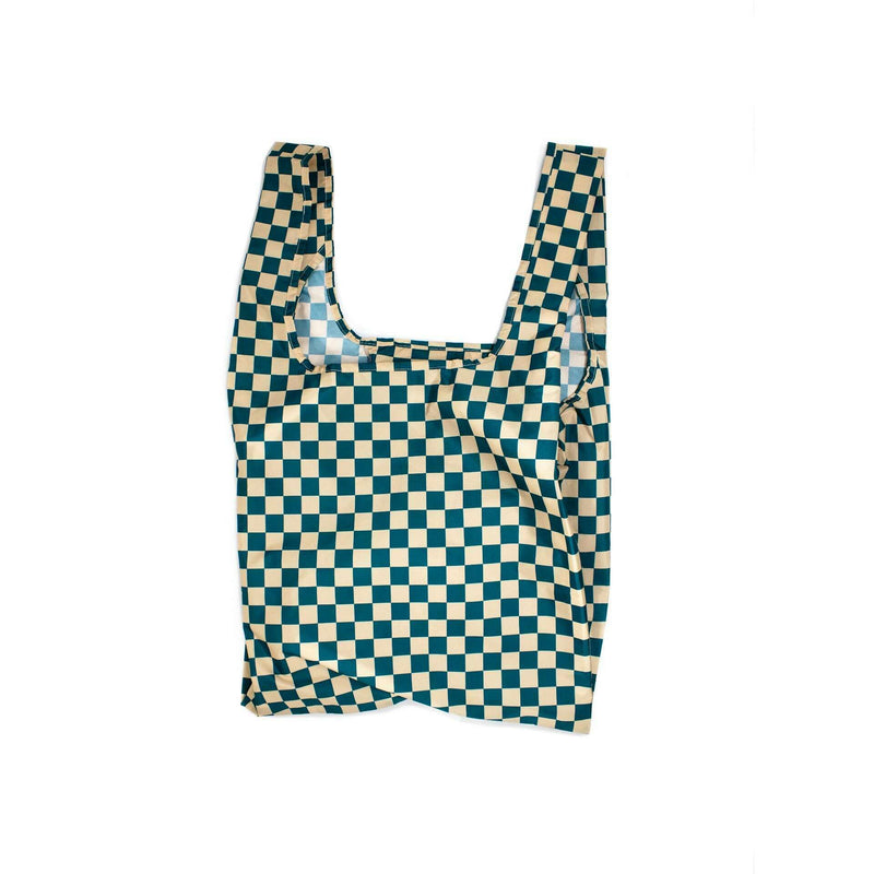 Reusable Bag Medium Checkerboard Teal