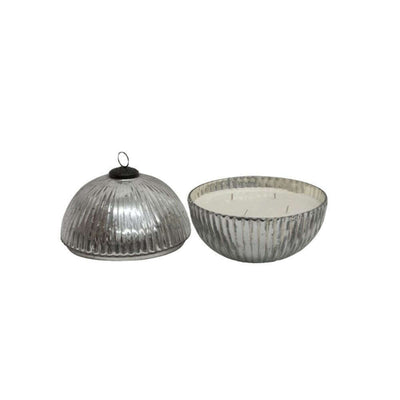 Ribbed Bauble Candle Large