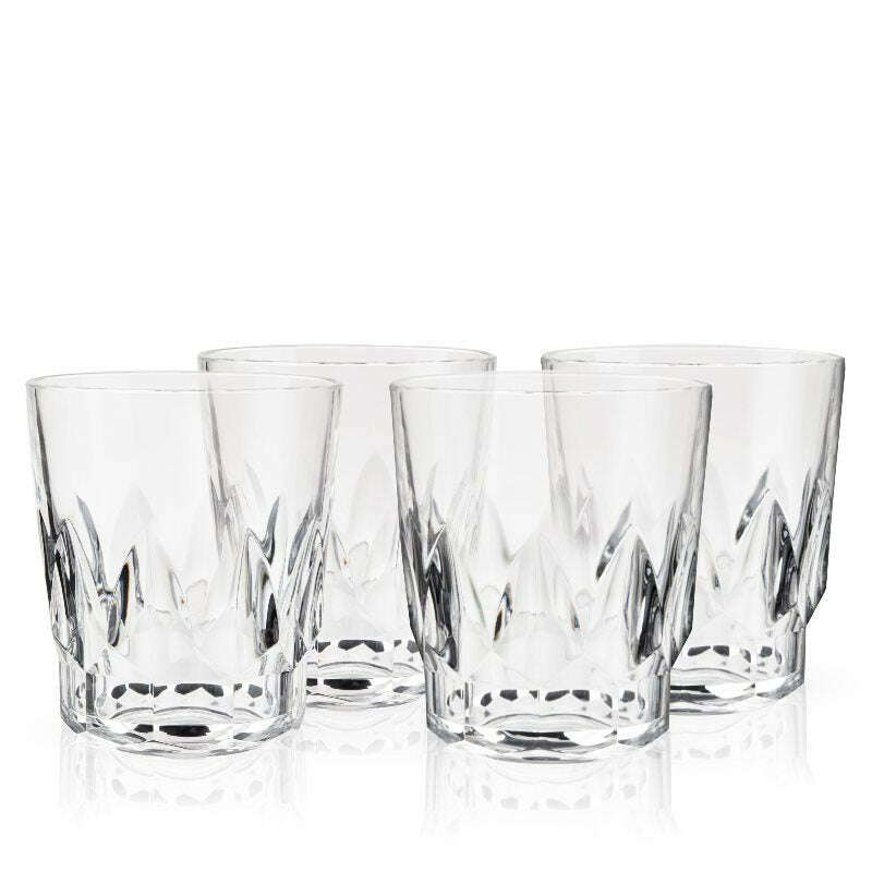 Shatterproof Acrylic DOF Tumblers Set of 4