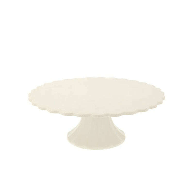 Small Reusable Bamboo Cake Stand Cream