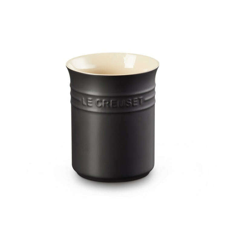 Small Utensil Jar Satin Black