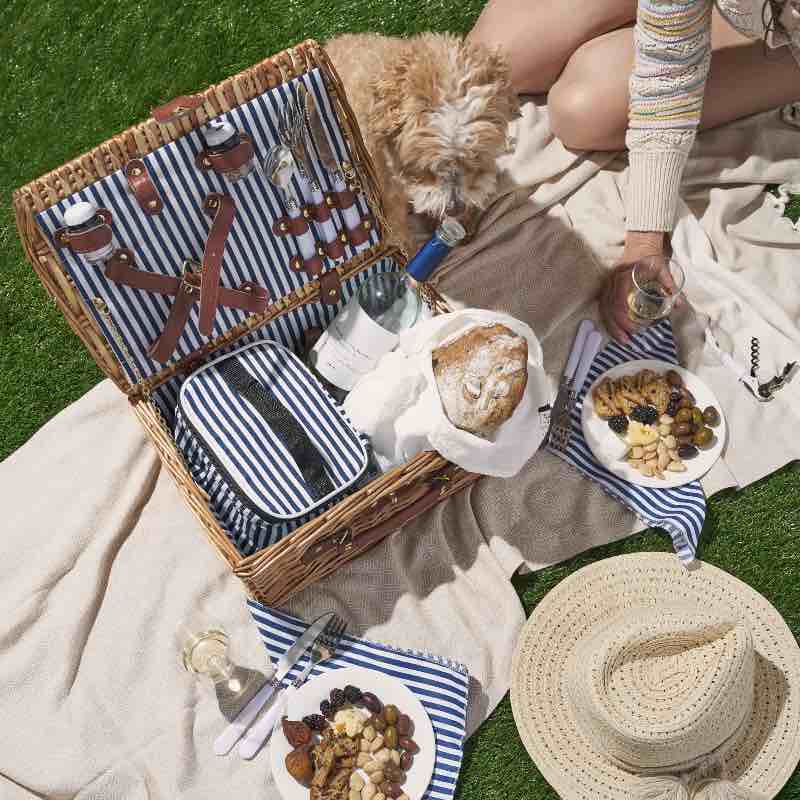 Seaside Newport Wicker Picnic Basket