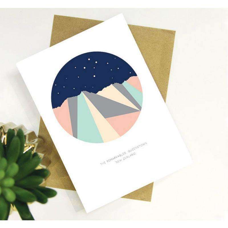 Card - The Remarkables Mountain Range Night Sky