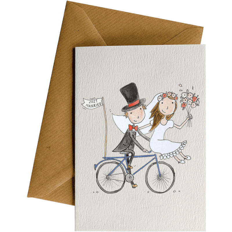 Card- Just Married Bike