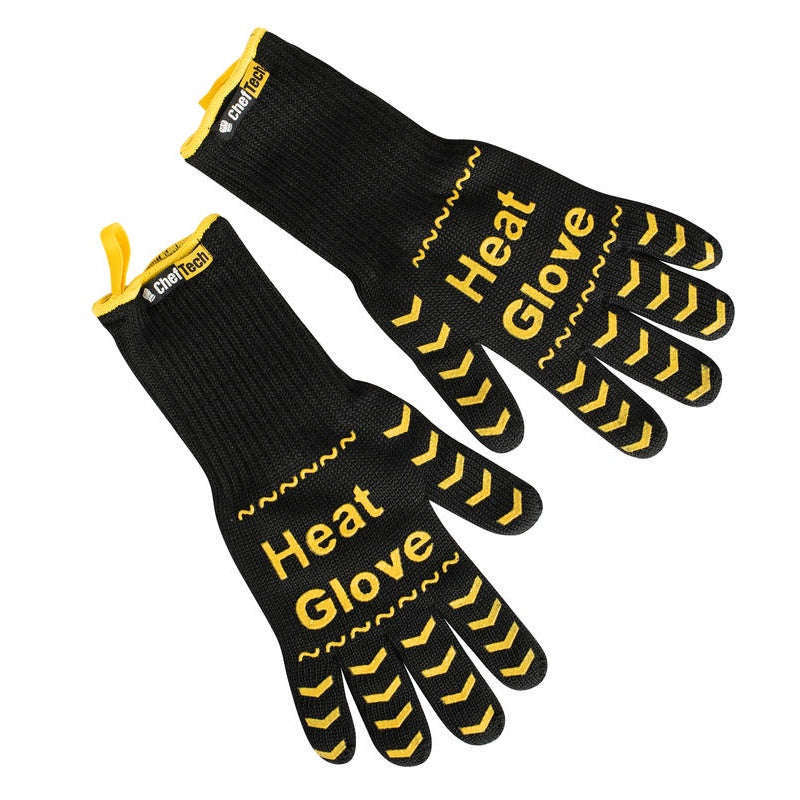 Heat Resistant Glove Pair- Yellow on Black