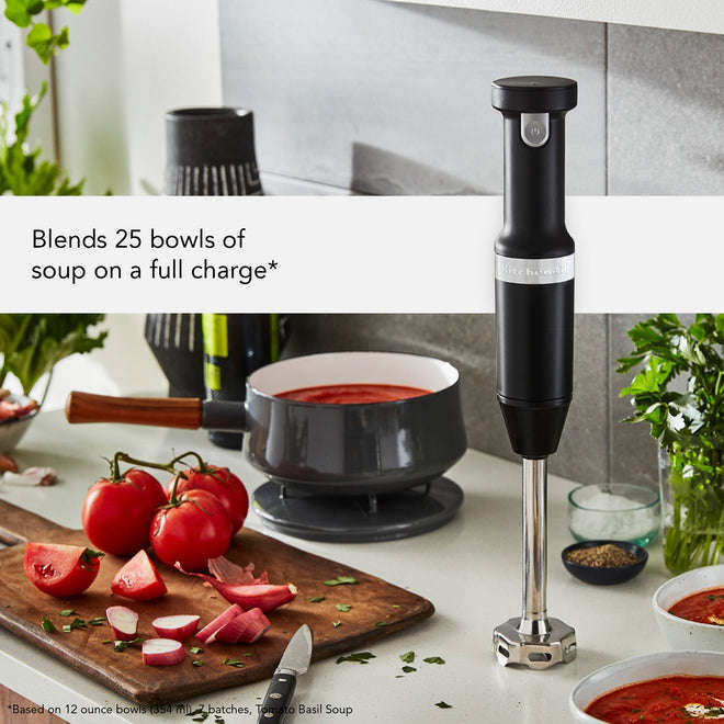 Cordless Variable Speed Hand Blender Matte Black