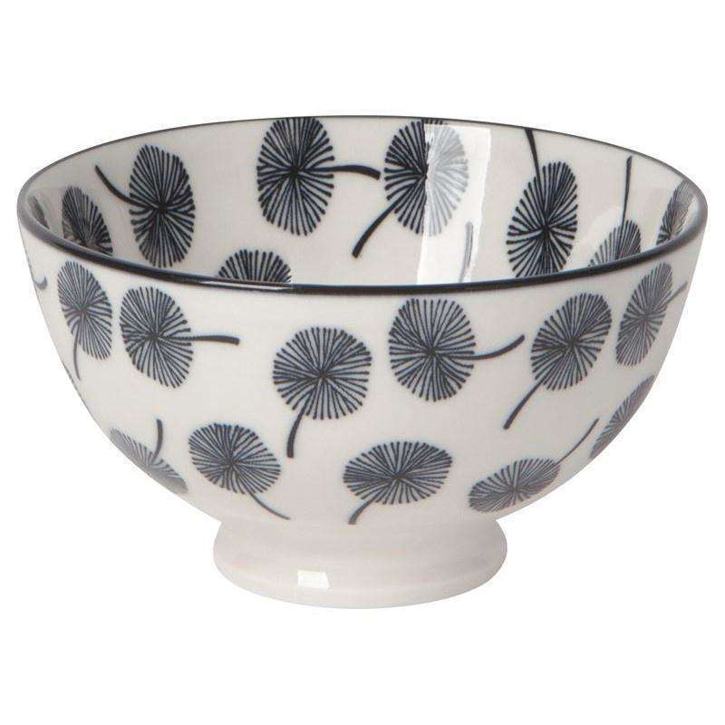 Grey Dandelion Stamped Bowl