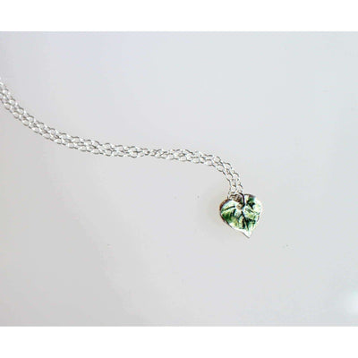 Necklace Kawakawa Single Leaf Handpainted