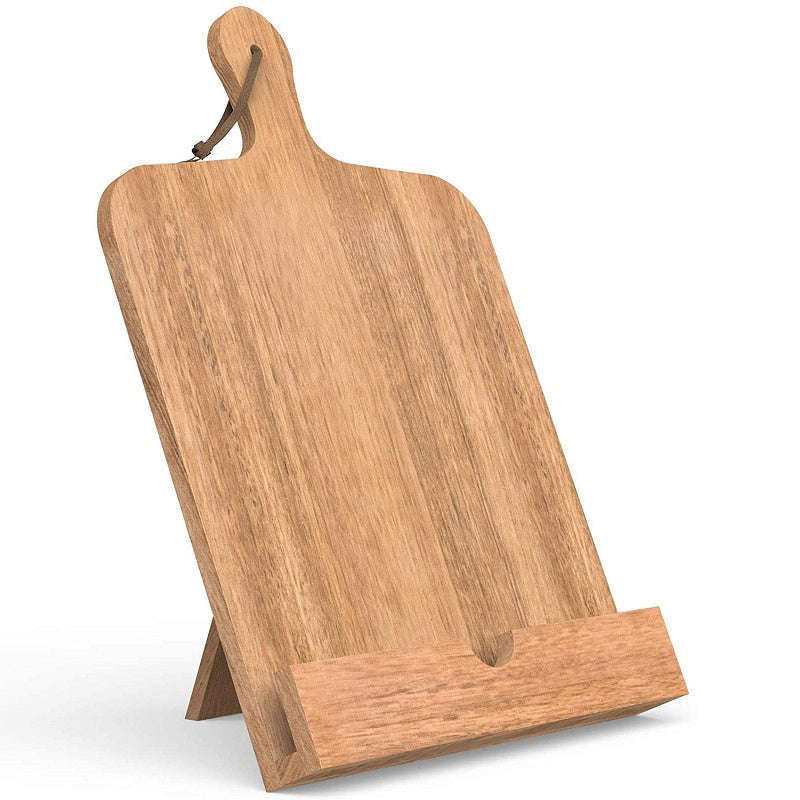 Rustic Farmhouse Acacia Wood Tablet Cooking Stand